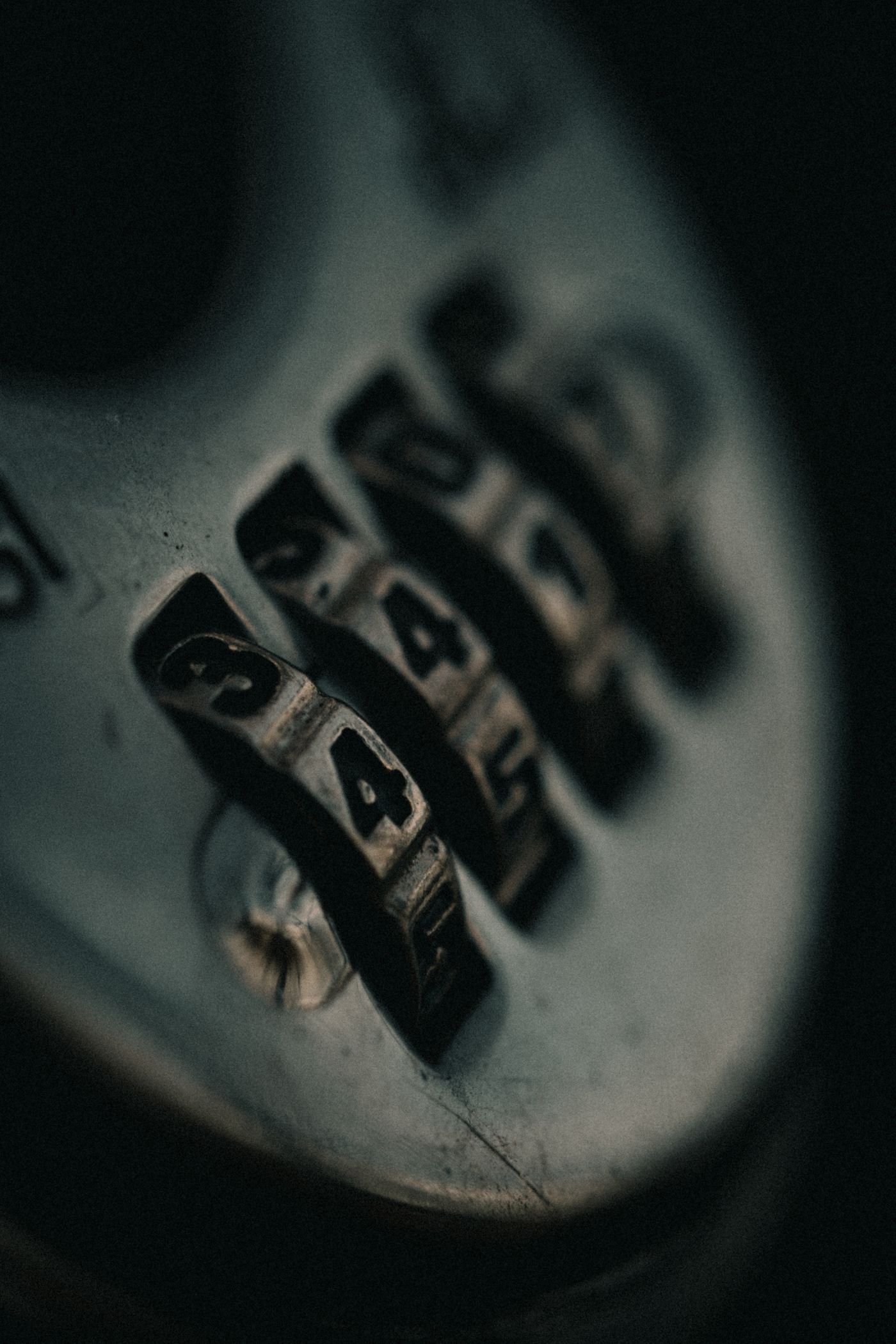 Close-up of a combination lock, illustrating privacy and access controls